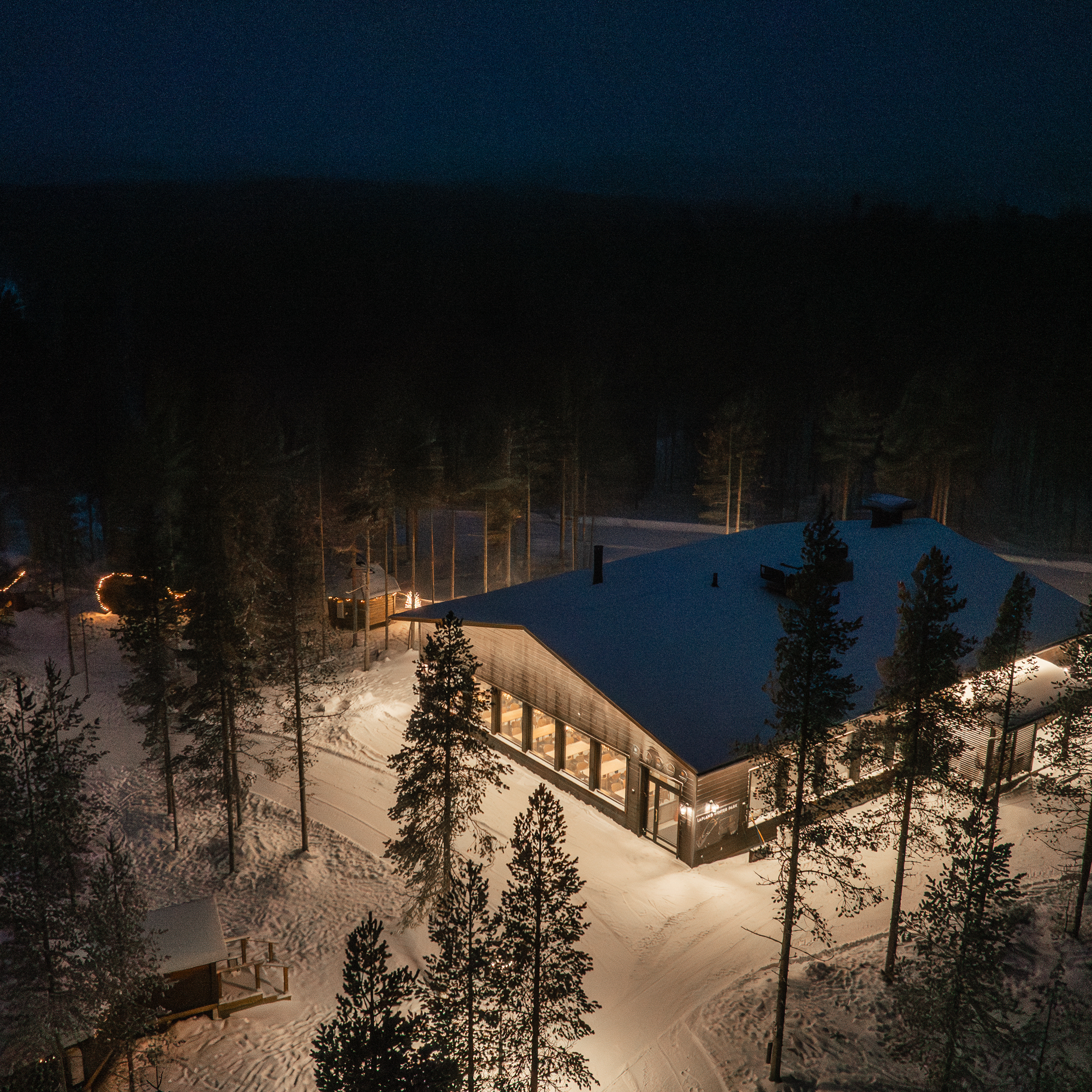 Outside of Hawu Restaurant in winter